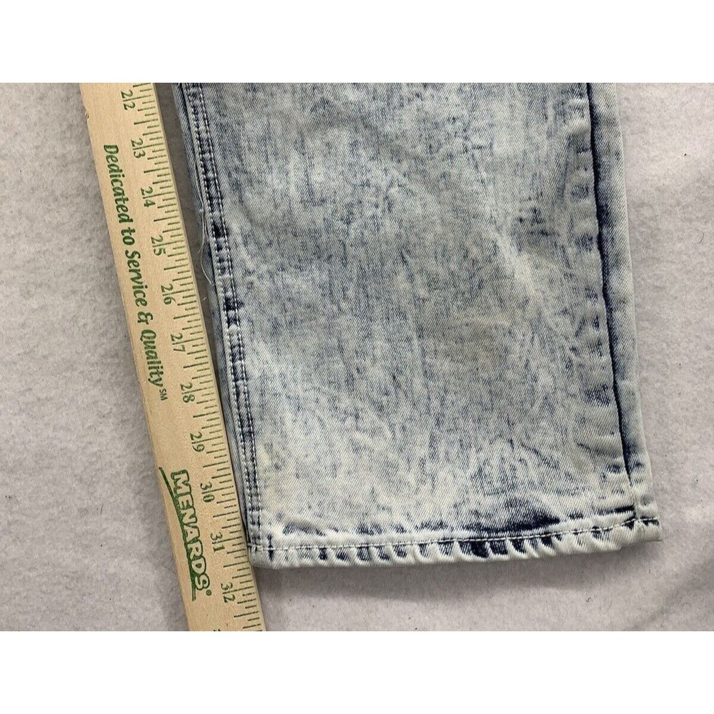 Makobi Denim Jeans Men's 40X32 Stonewash Moto Biker Factory Distressed Destroyed - Picture 6 of 16